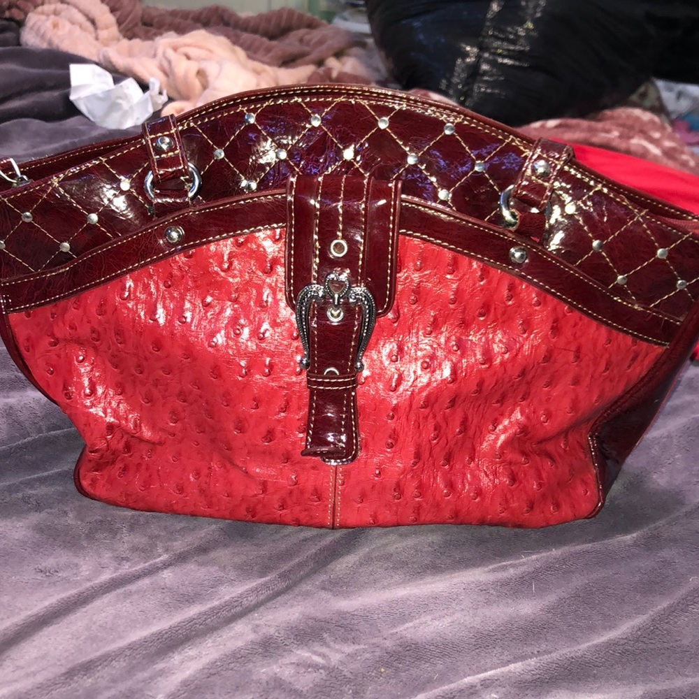 Beautiful dark red hand bag!
